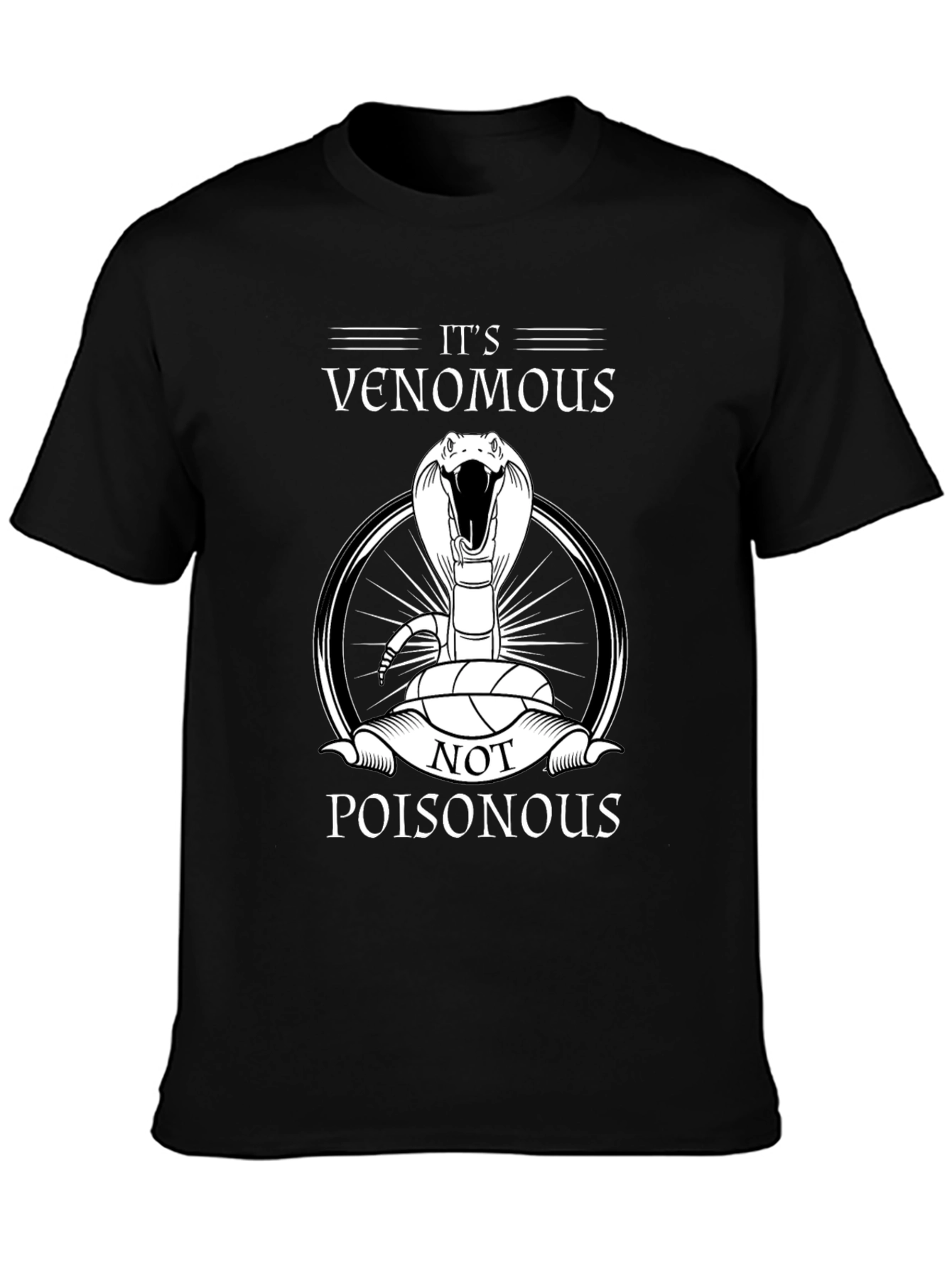 Venomous Snake Graphic Tee - Black
