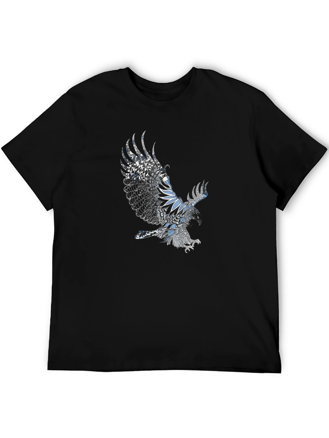 Eagle Print Black Graphic T-Shirt