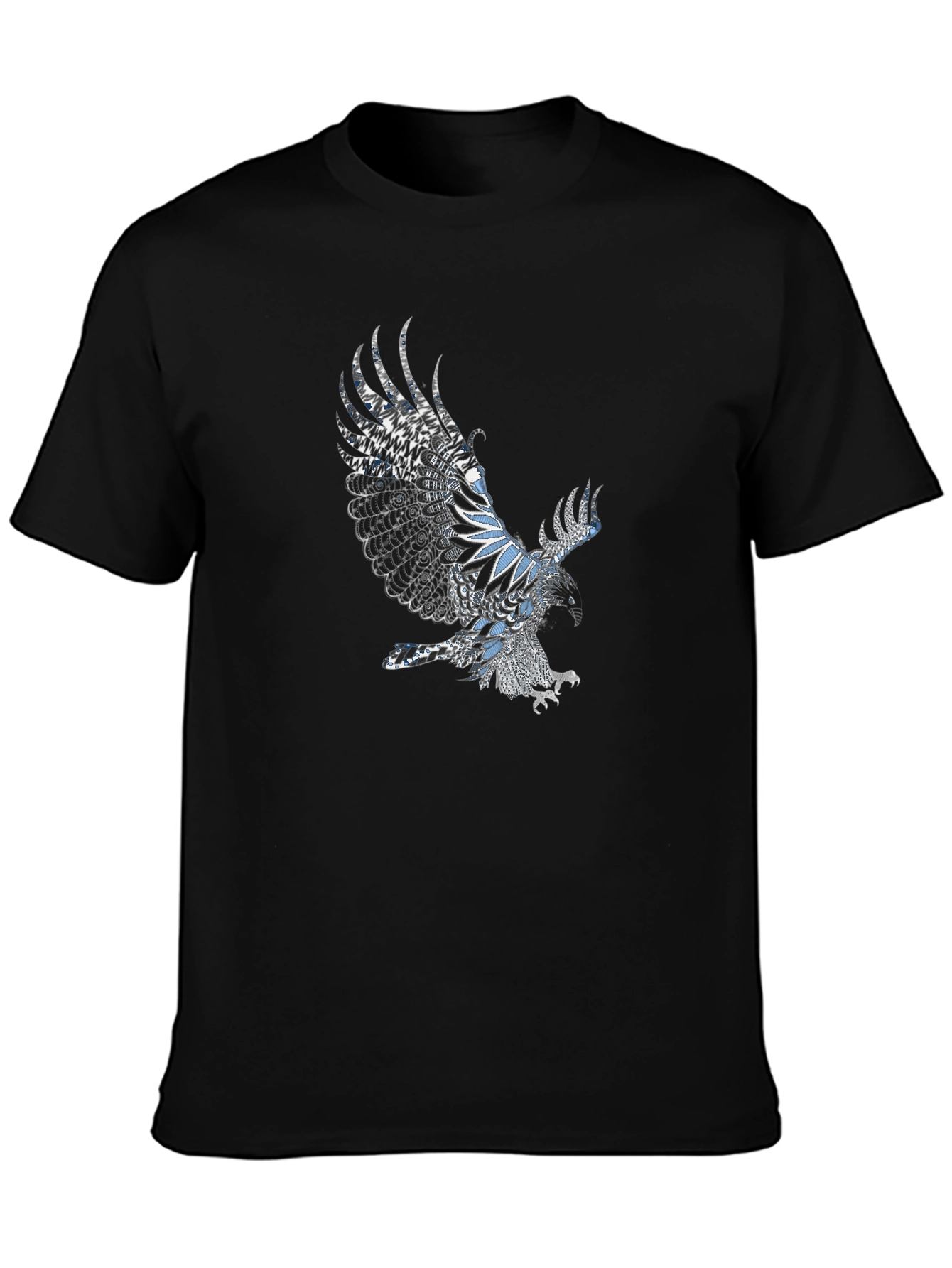 Eagle Print Black Graphic T-Shirt