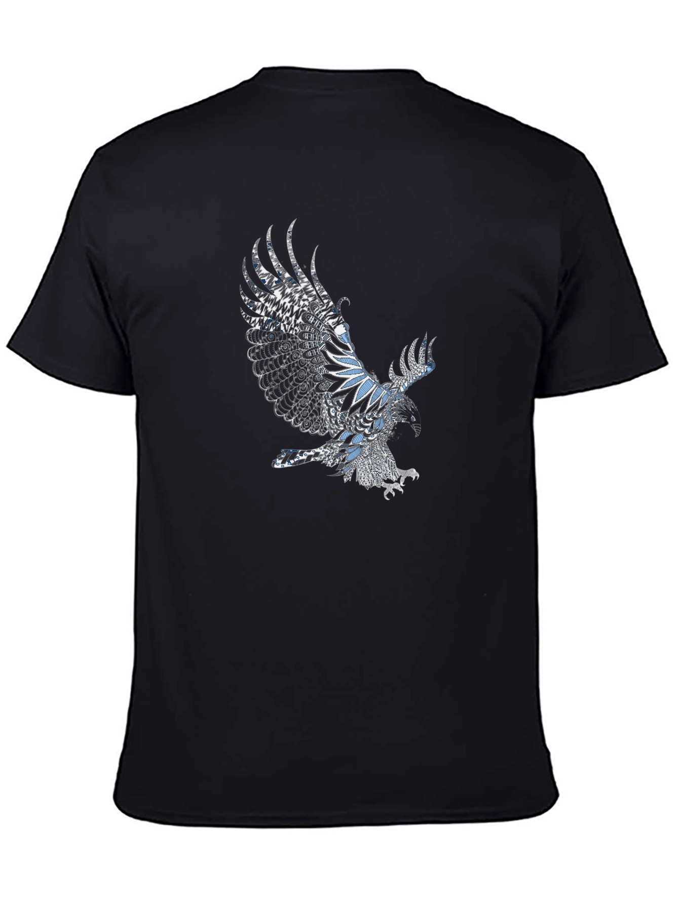 Eagle Print Black Graphic T-Shirt