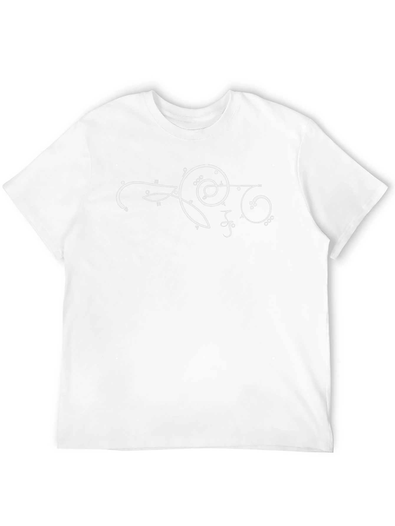 Abstract Symbol Graphic Tee - Black Cotton T-Shirt