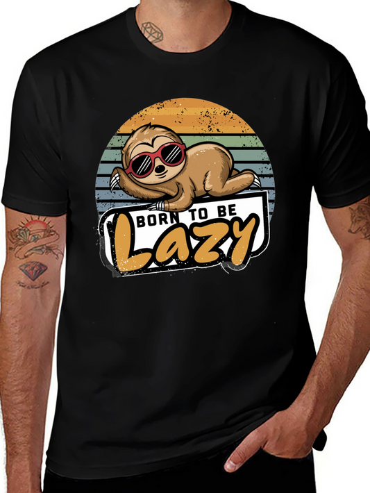 Born to Be Lazy Sloth Graphic T-Shirt