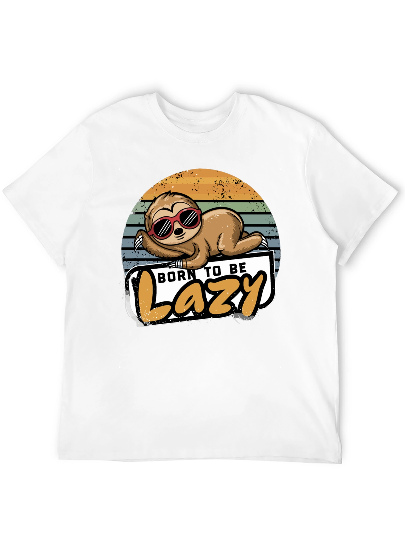 Born to Be Lazy Sloth Graphic T-Shirt