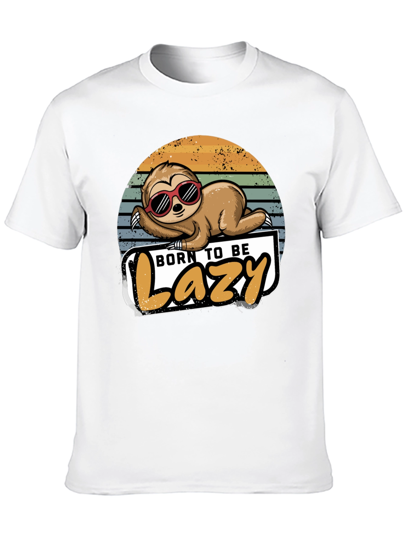 Born to Be Lazy Sloth Graphic T-Shirt
