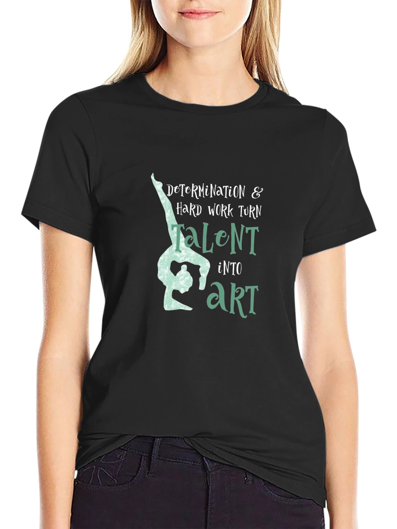 Determination & Talent Gymnast Black T-Shirt