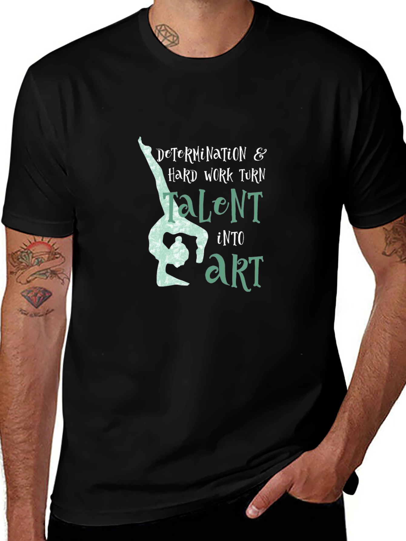 Determination & Talent Gymnast Black T-Shirt