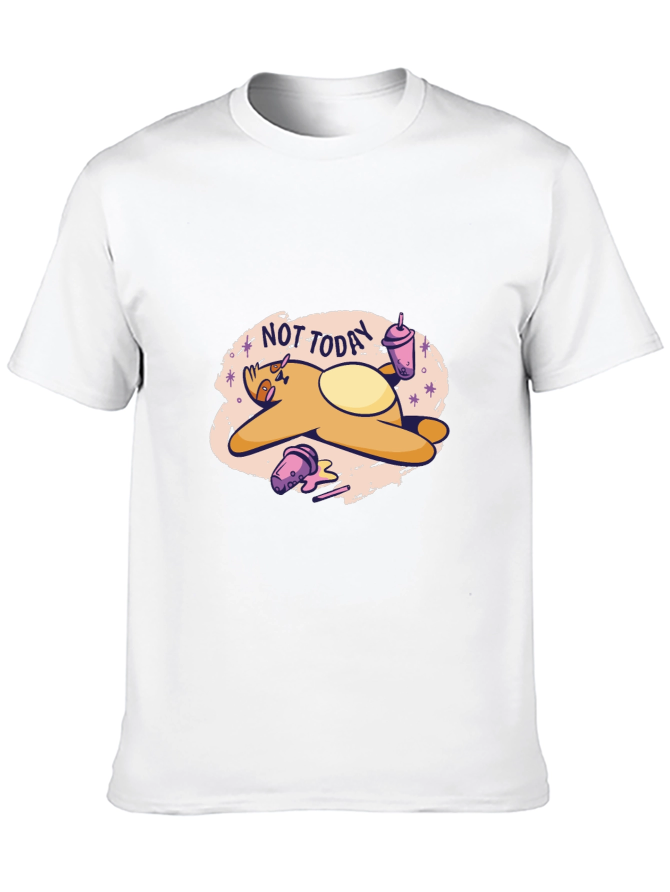Lazy Sloth Graphic T-Shirt - Not Today Relaxed Fit