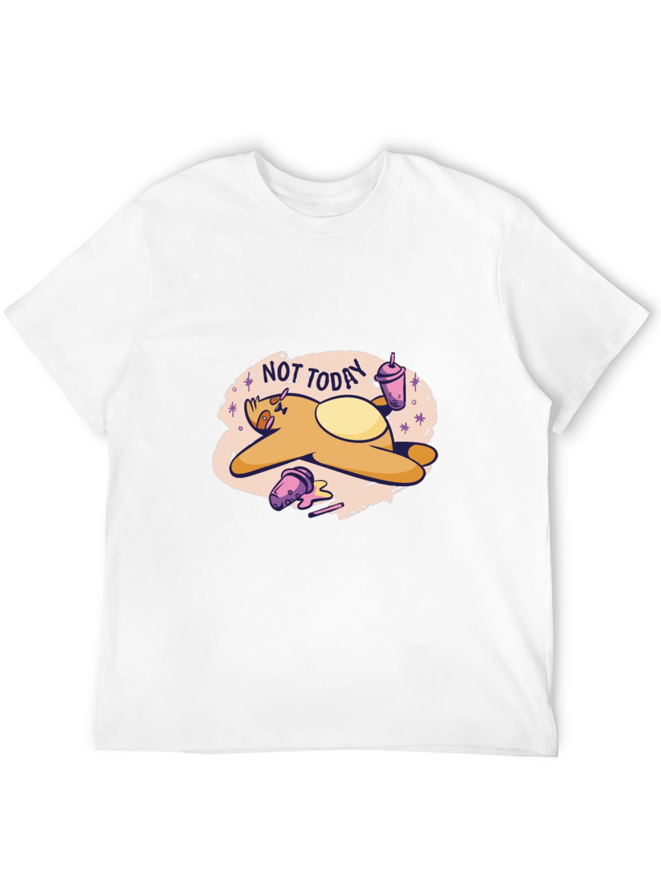 Lazy Sloth Graphic T-Shirt - Not Today Relaxed Fit