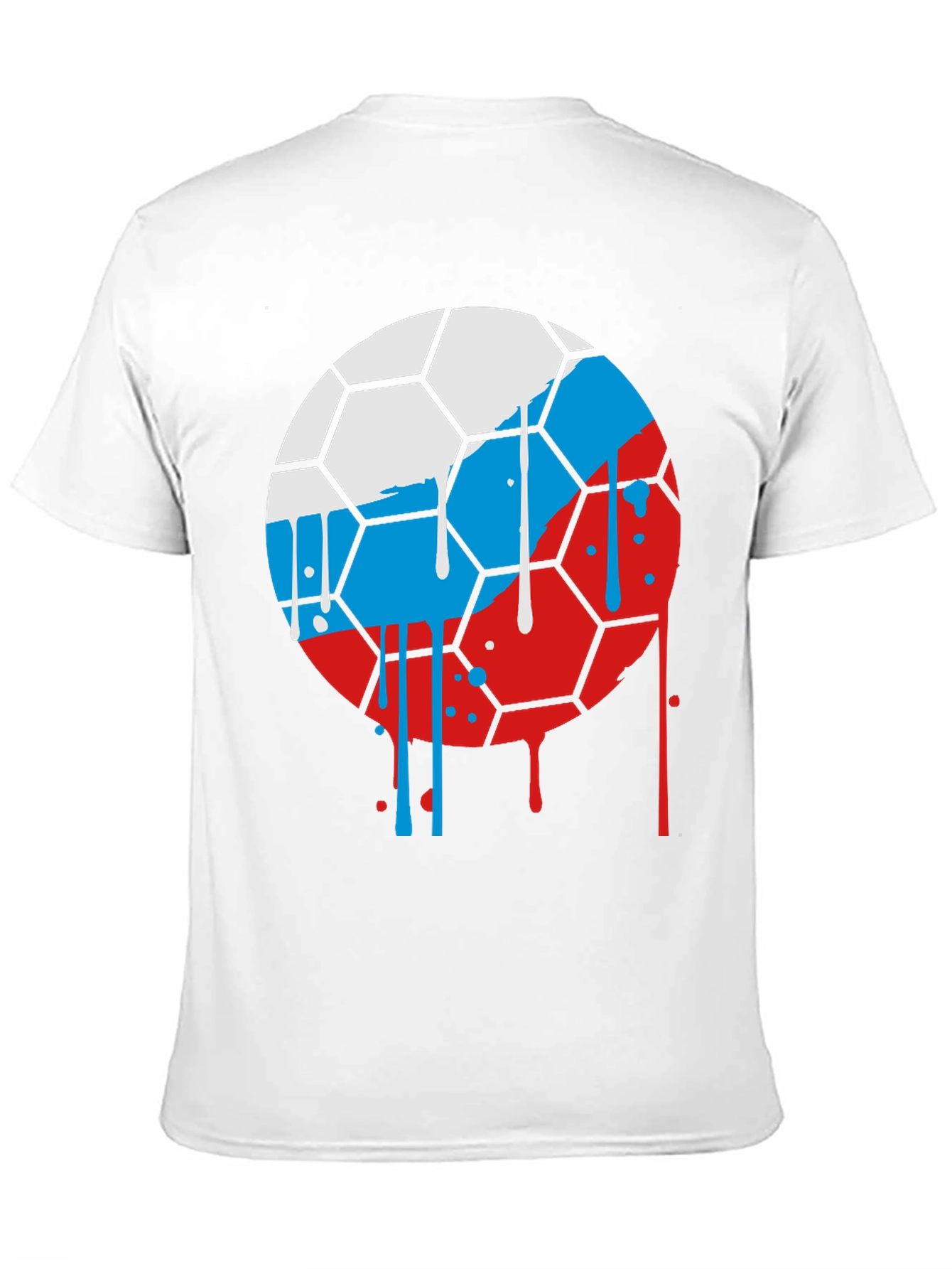 Russia Flag Soccer Ball Graphic Tee