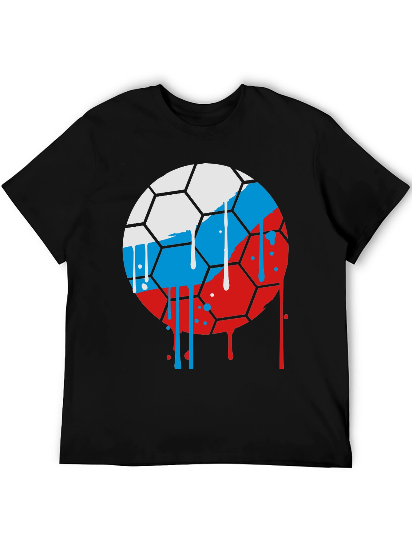 Russia Flag Soccer Ball Graphic Tee