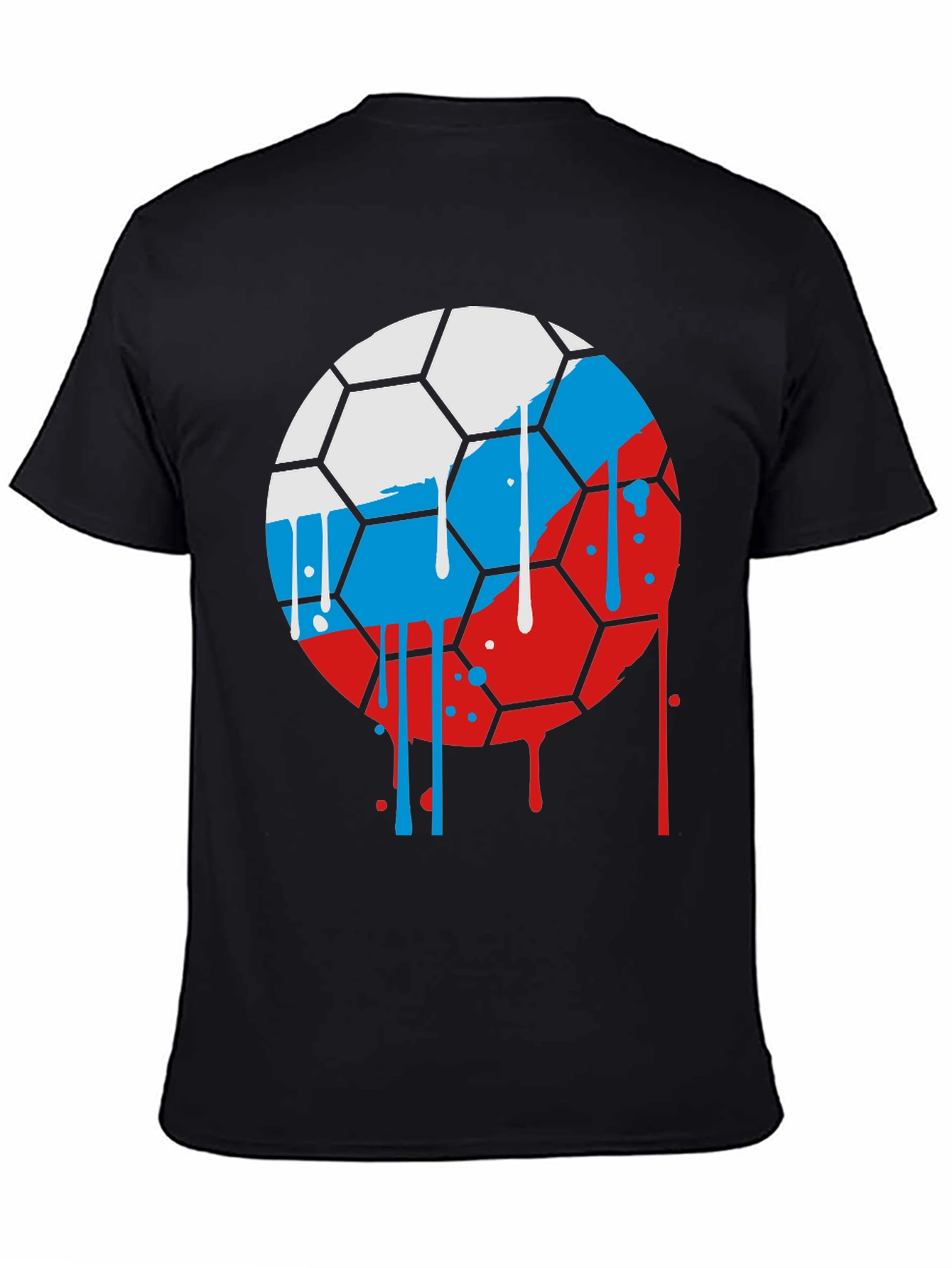 Russia Flag Soccer Ball Graphic Tee