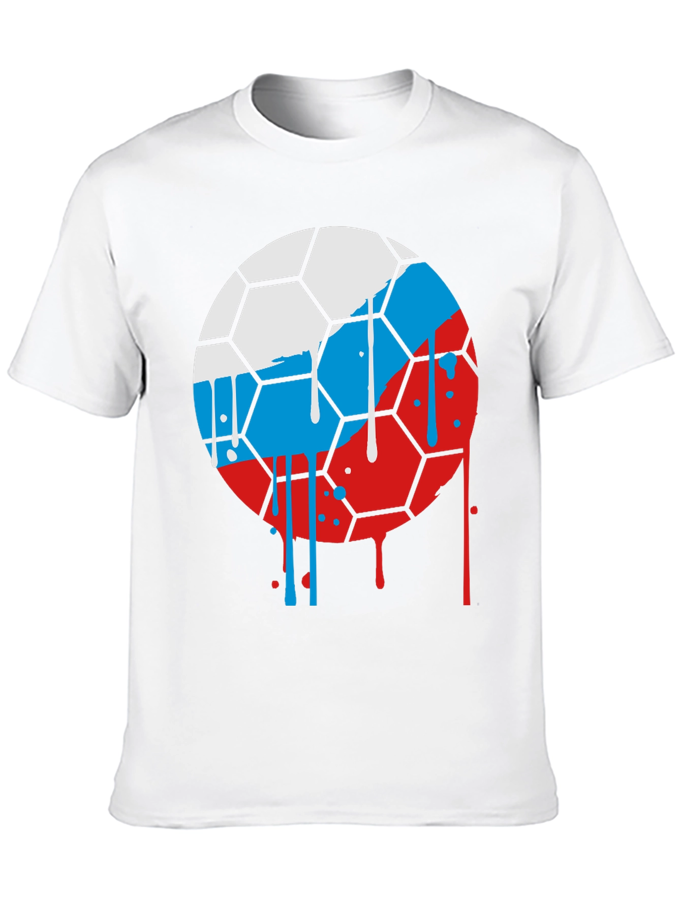 Russia Flag Soccer Ball Graphic Tee