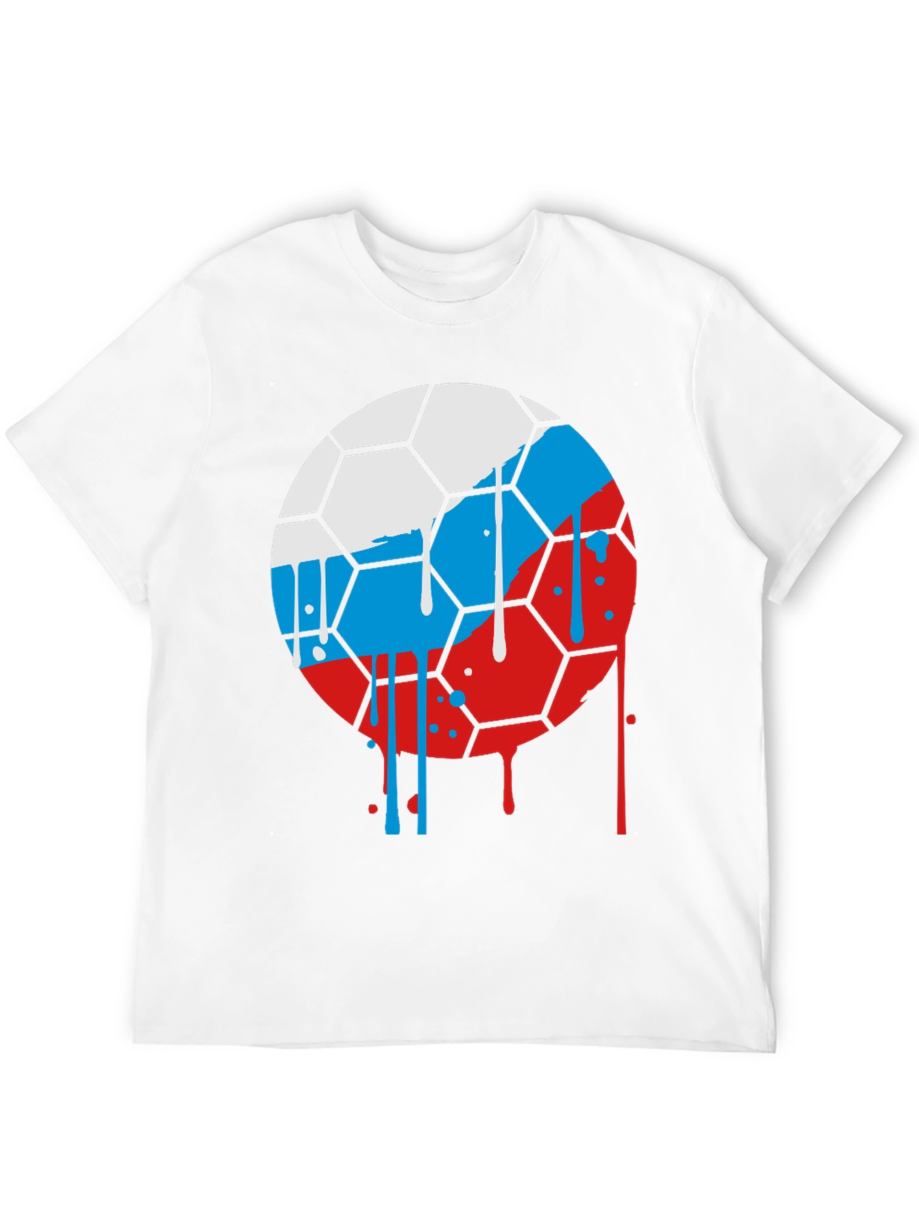 Russia Flag Soccer Ball Graphic Tee