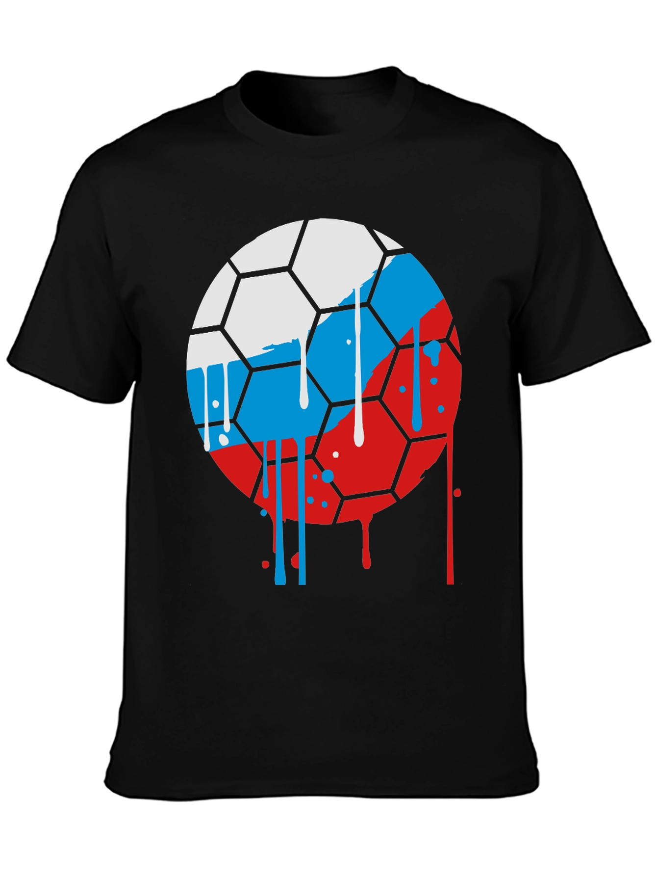 Russia Flag Soccer Ball Graphic Tee