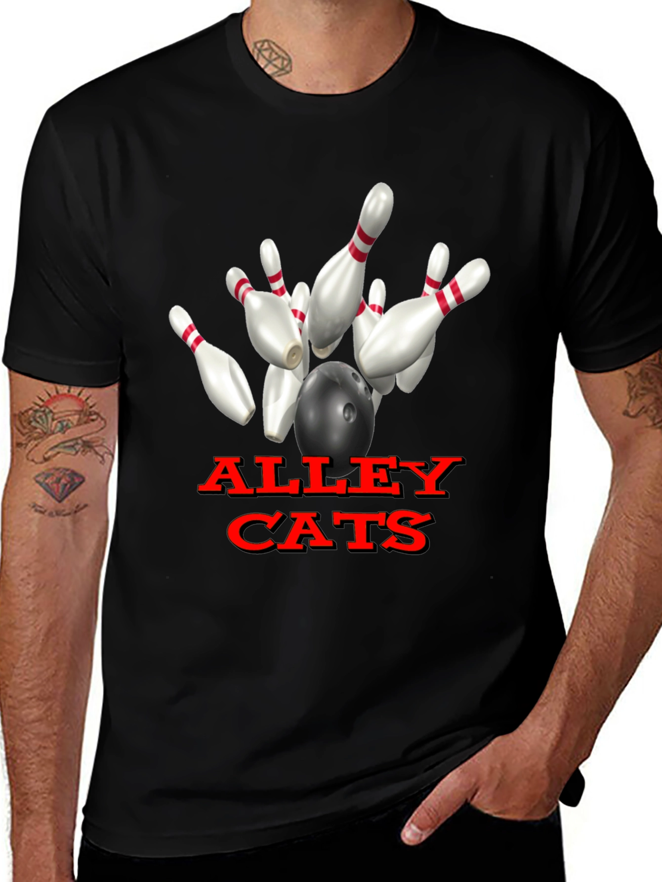 Alley Cats Bowling T-Shirt Unique Design