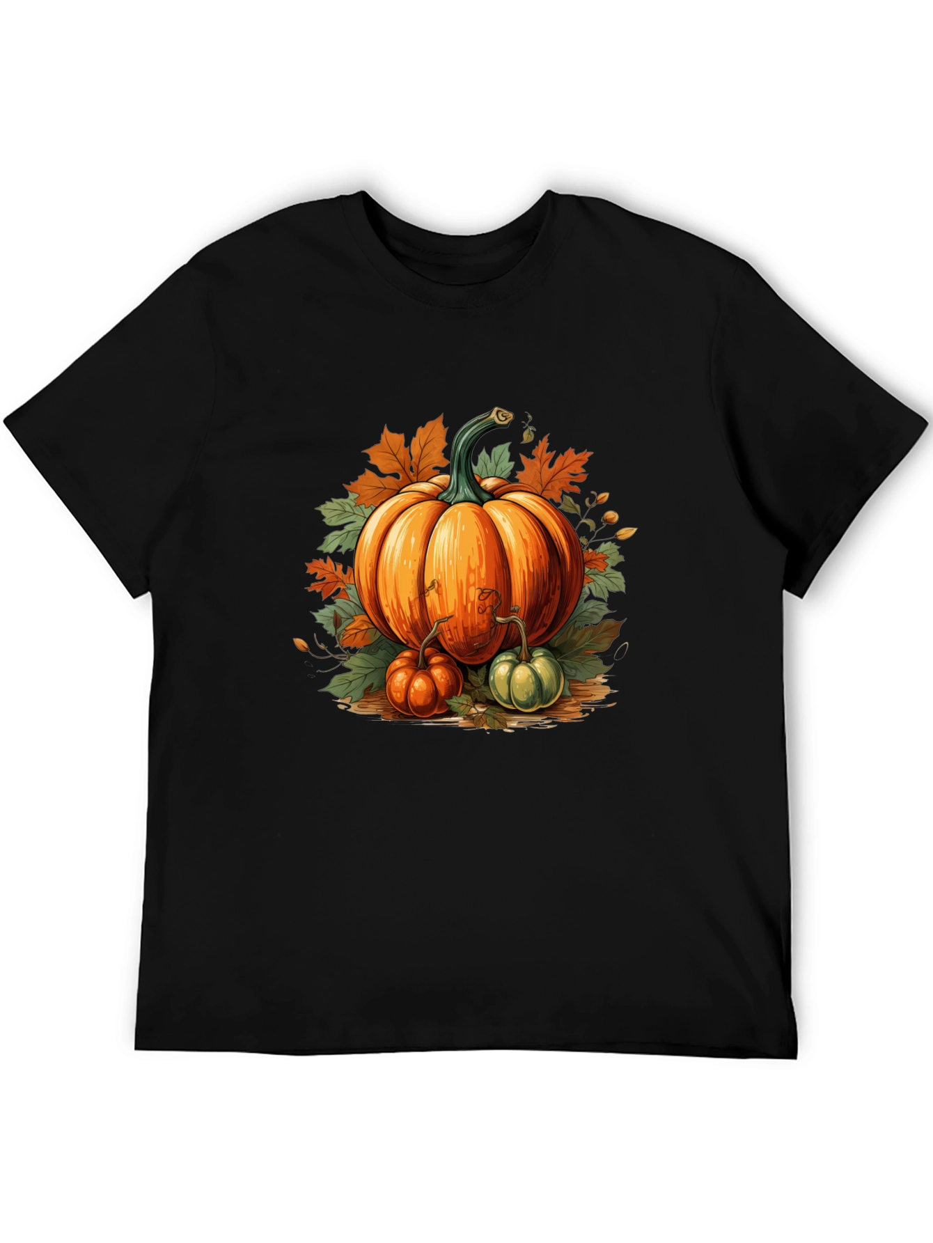 Fall Pumpkin T-Shirt - Autumn Harvest Design