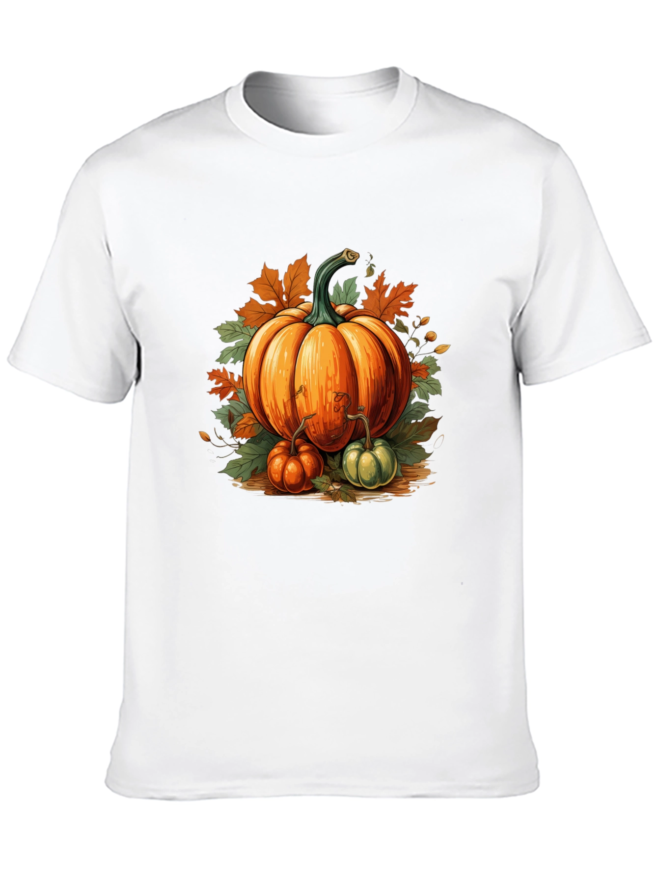 Fall Pumpkin T-Shirt - Autumn Harvest Design