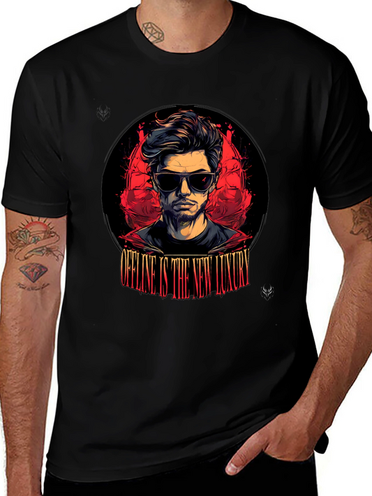 Offline is the New Luxury Tee - Stylish Graphic Print