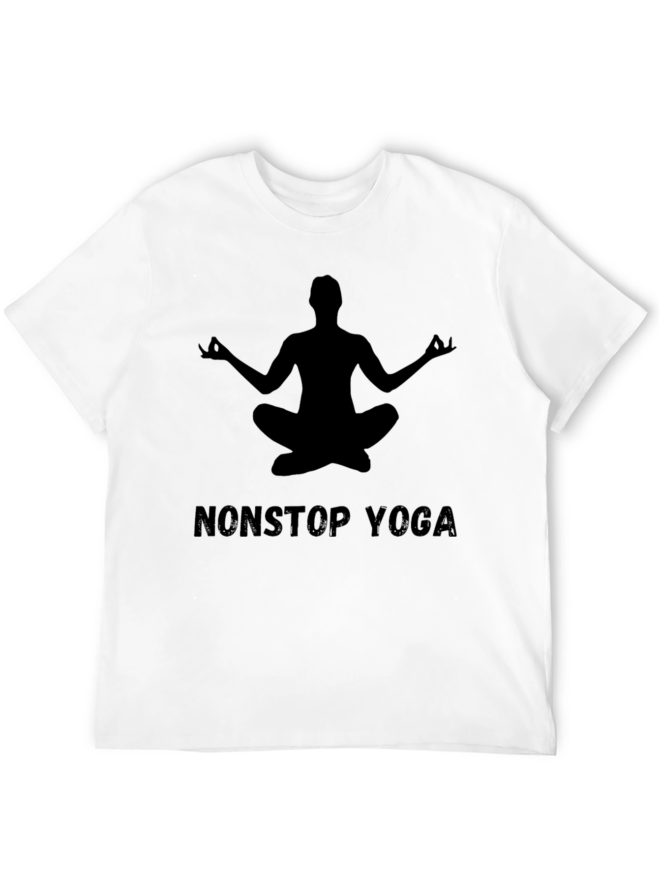Nonstop Yoga Graphic Tee - Mens Black Cotton Shirt