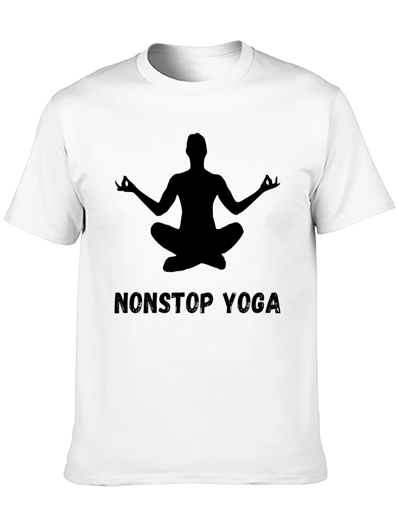 Nonstop Yoga Graphic Tee - Mens Black Cotton Shirt