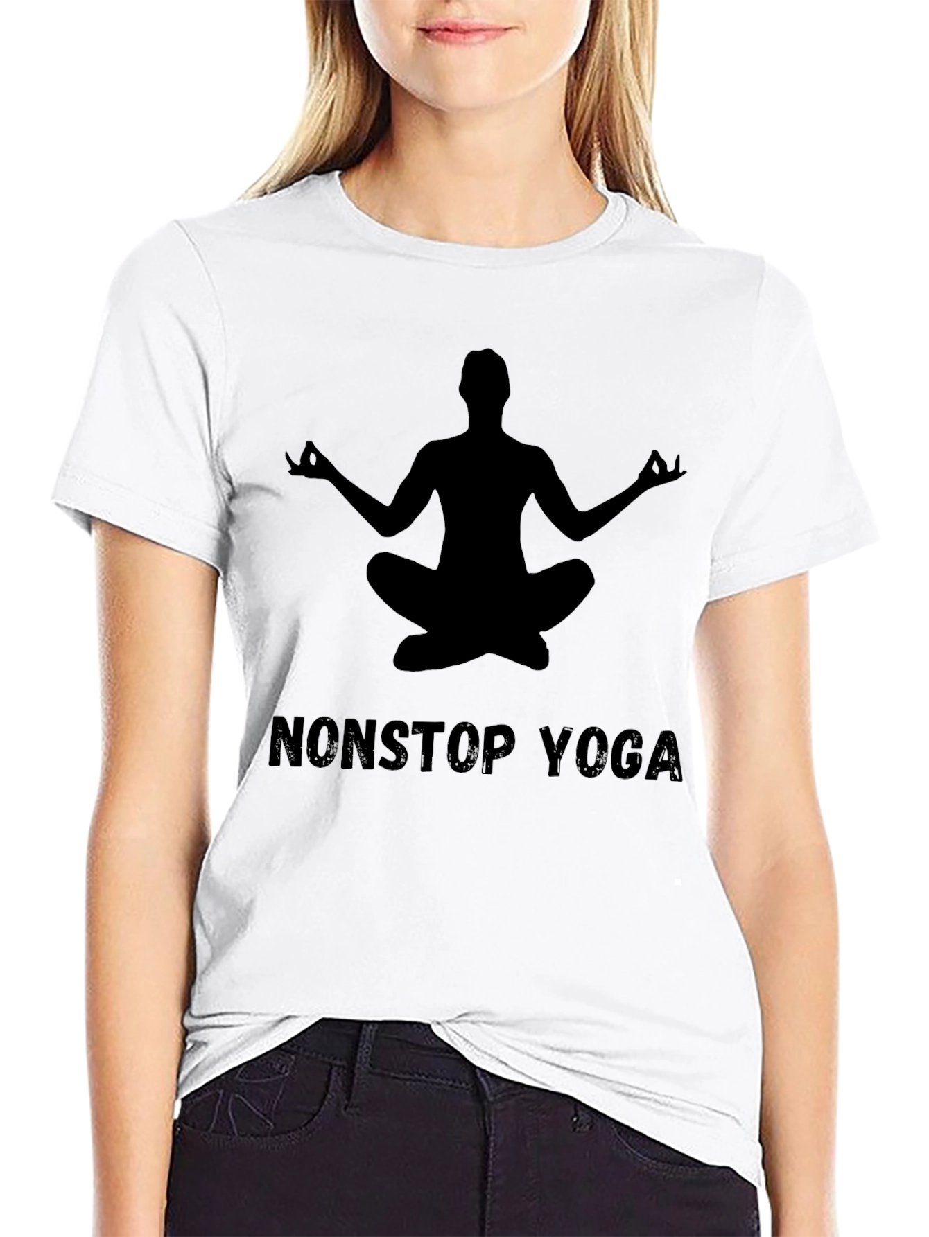 Nonstop Yoga Graphic Tee - Mens Black Cotton Shirt