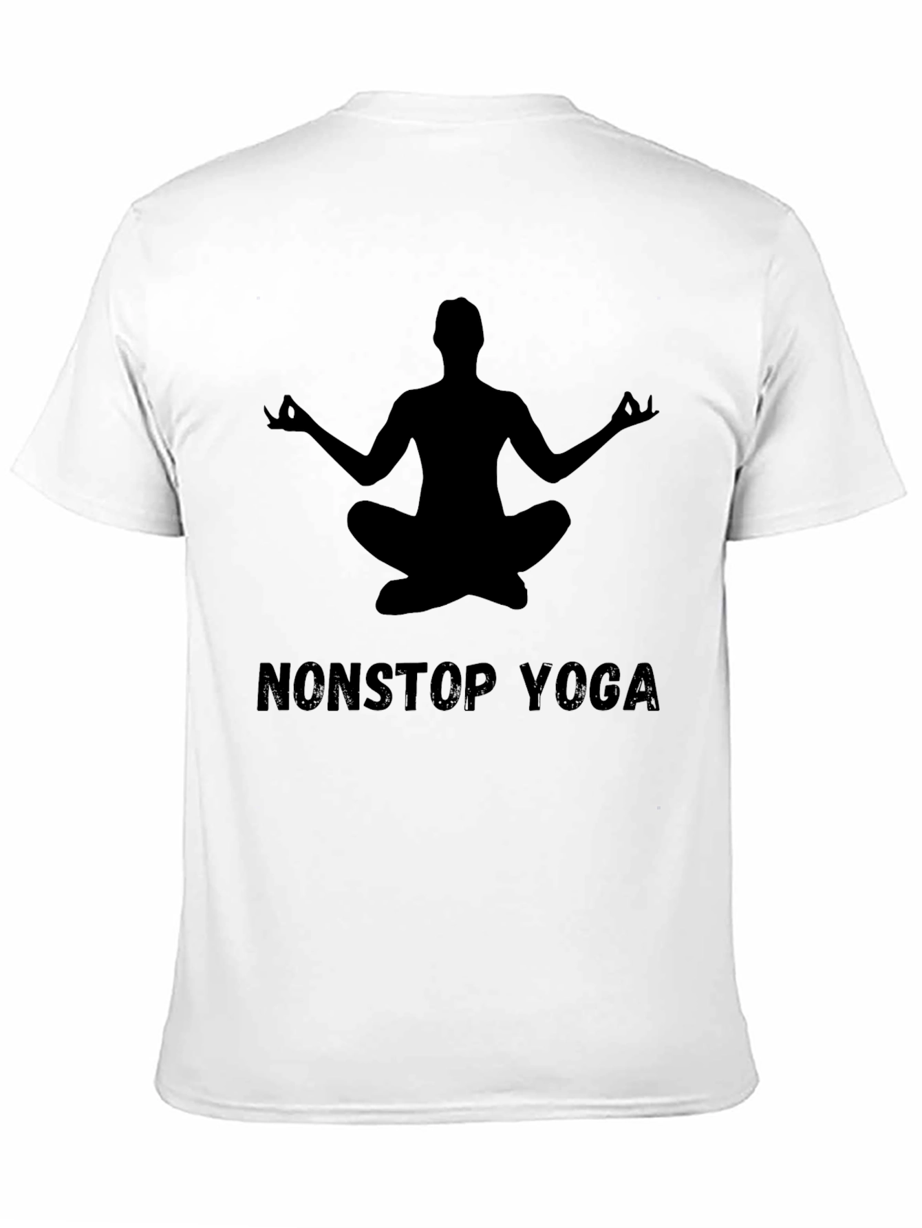 Nonstop Yoga Graphic Tee - Mens Black Cotton Shirt