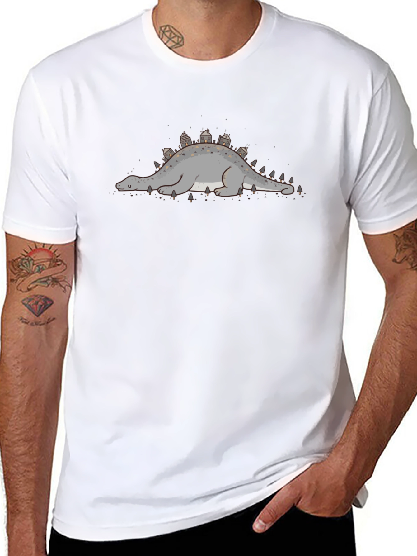 Dino Town Tee - Unique Graphic Print