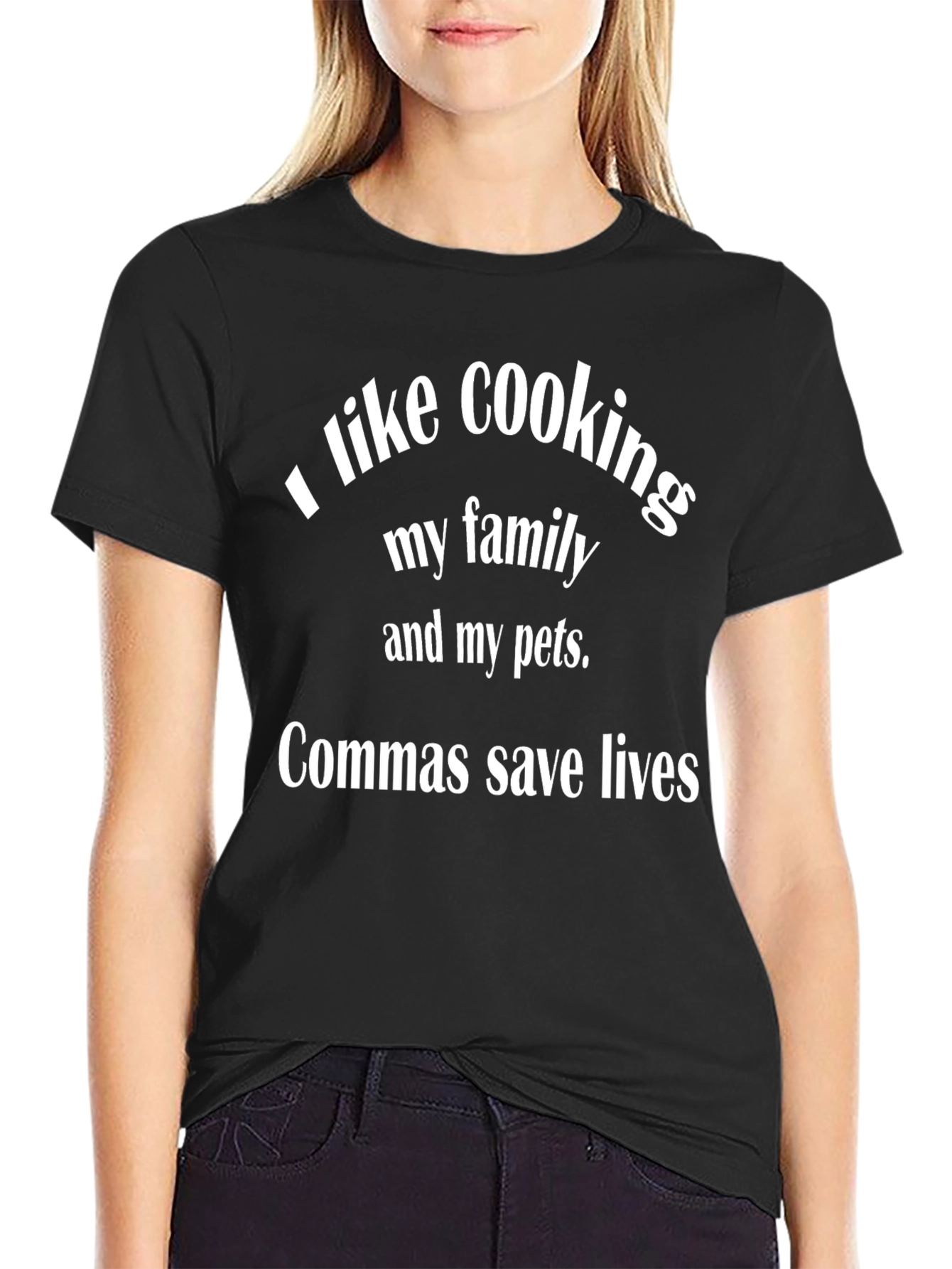 Funny Grammar T-Shirt: Commas Save Lives