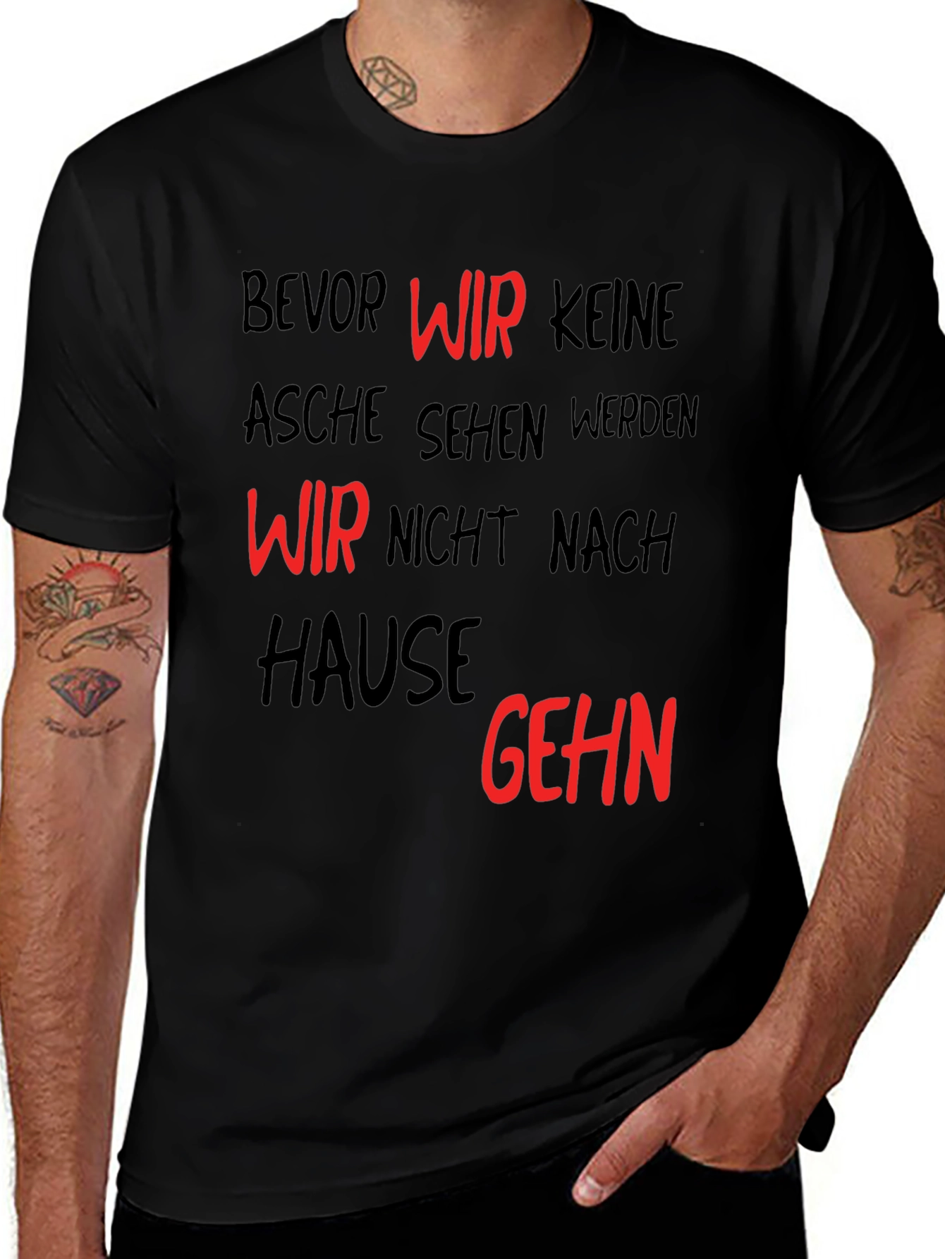 Bevor Wir Keine Asche Sehen Black T-Shirt