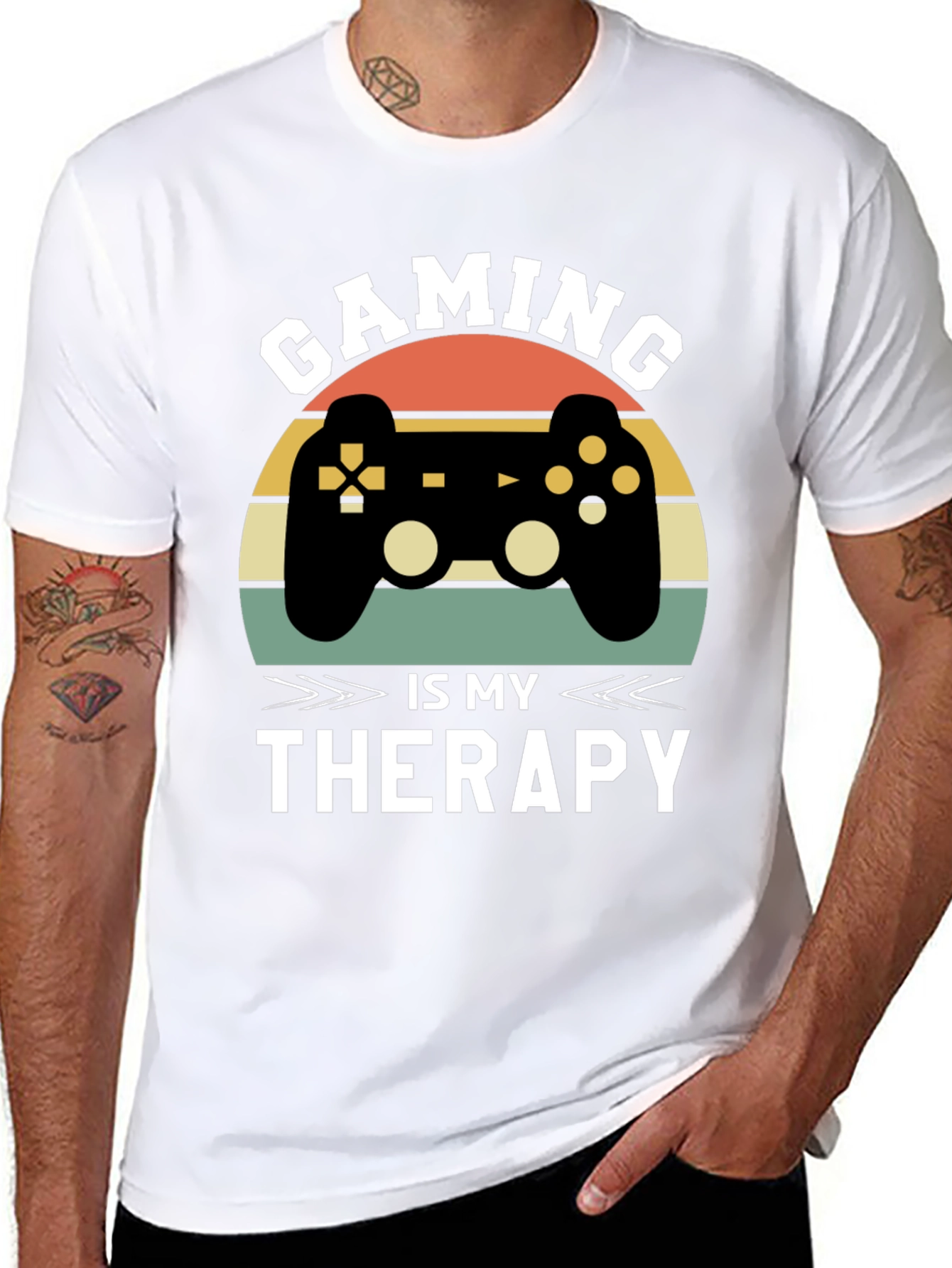 Gaming Is My Therapy T-Shirt Retro Style