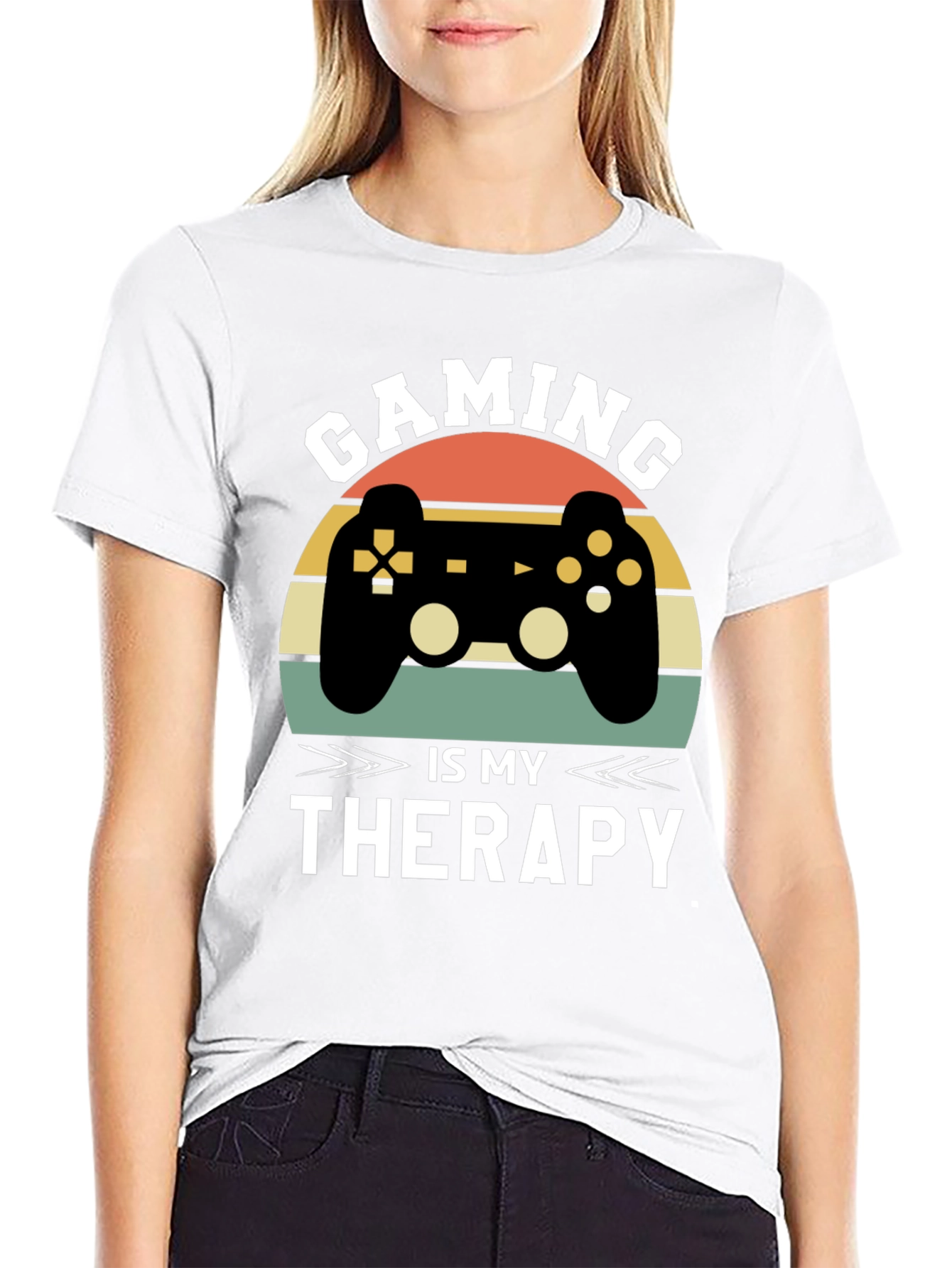 Gaming Is My Therapy T-Shirt Retro Style