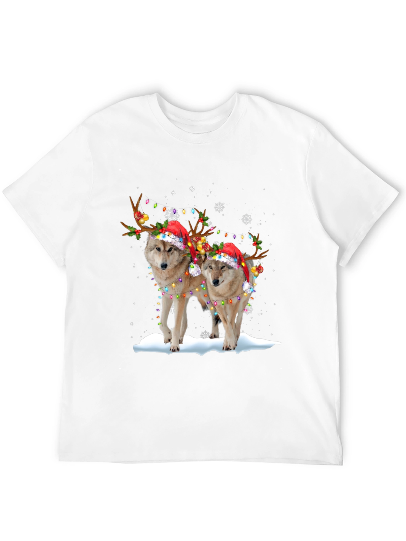 Festive Wolf Christmas T-Shirt