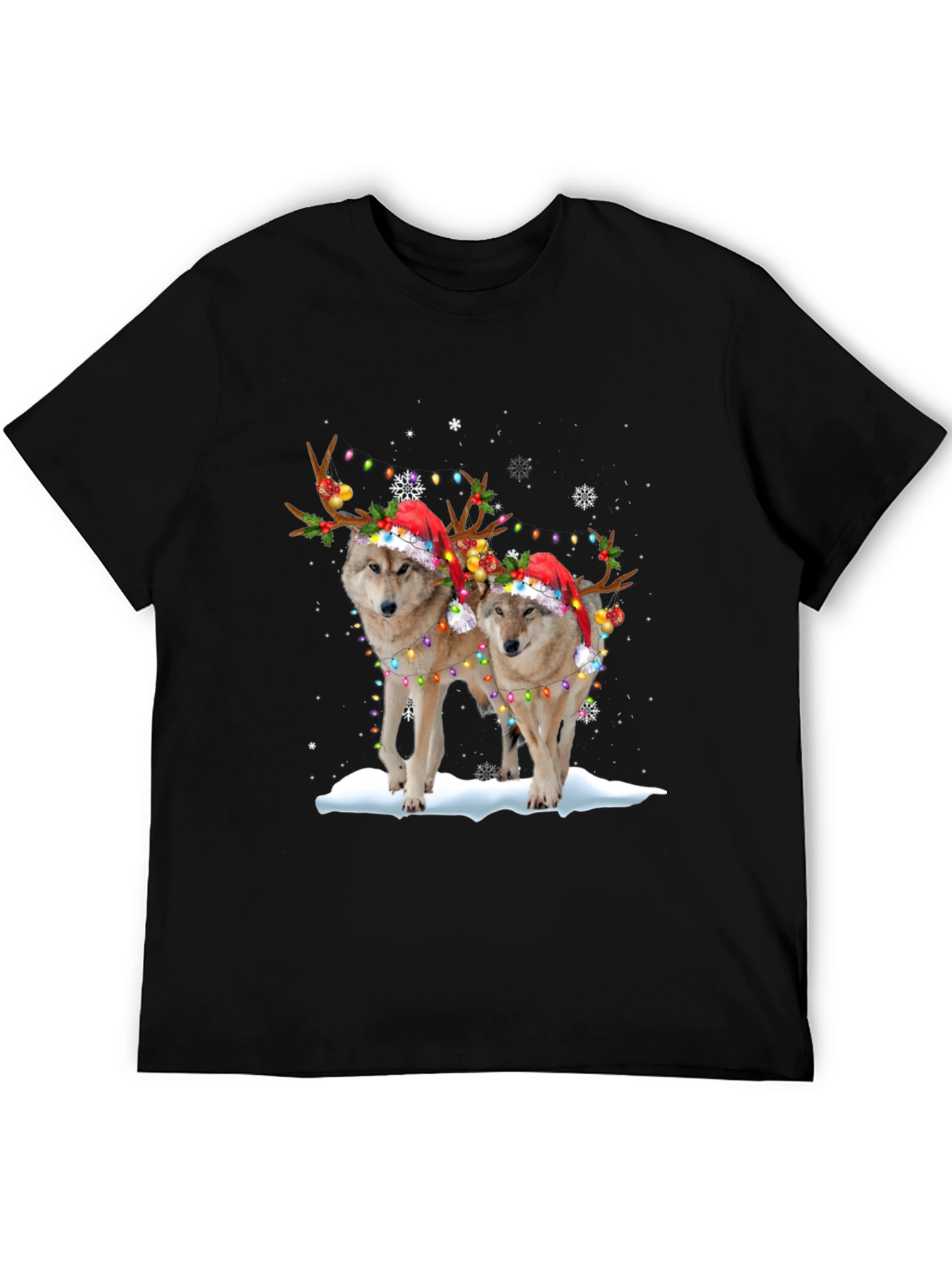 Festive Wolf Christmas T-Shirt