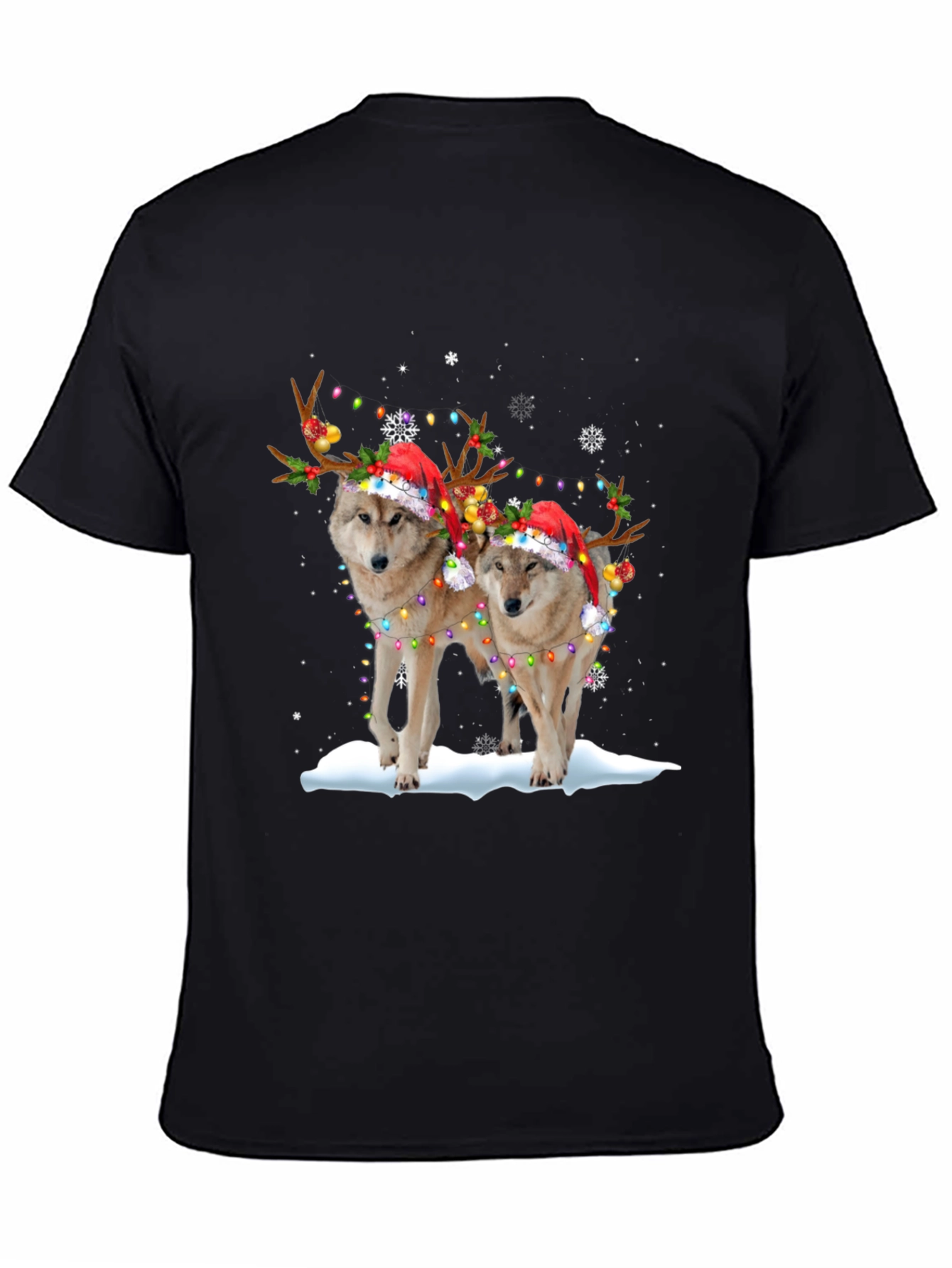 Festive Wolf Christmas T-Shirt