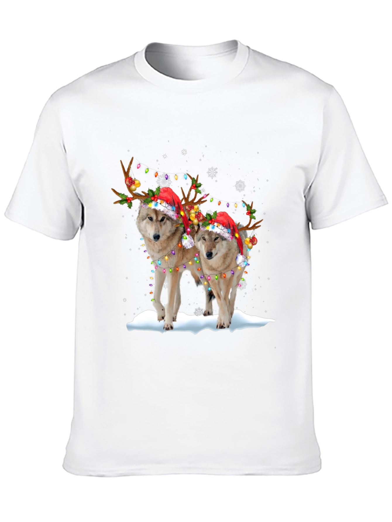 Festive Wolf Christmas T-Shirt