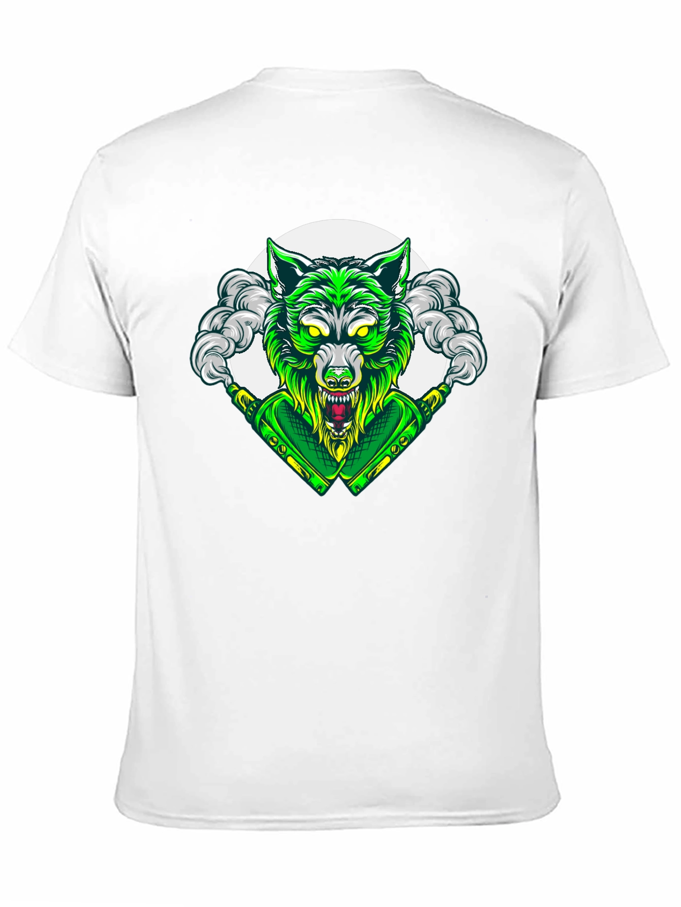 Green Wolf Graphic Tee - Mens Black T-Shirt