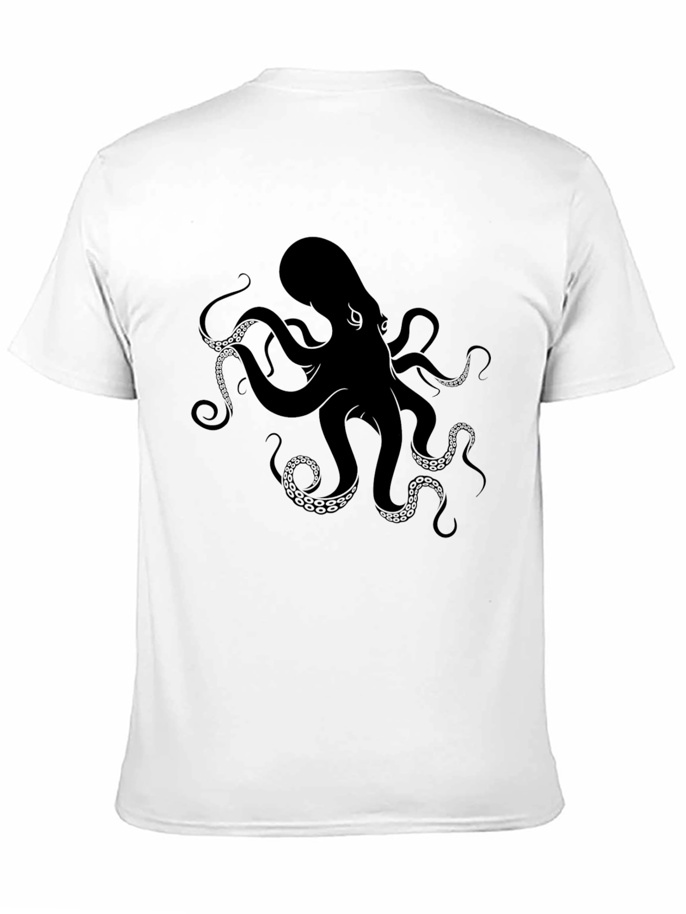 Mens Black Octopus Graphic Tee