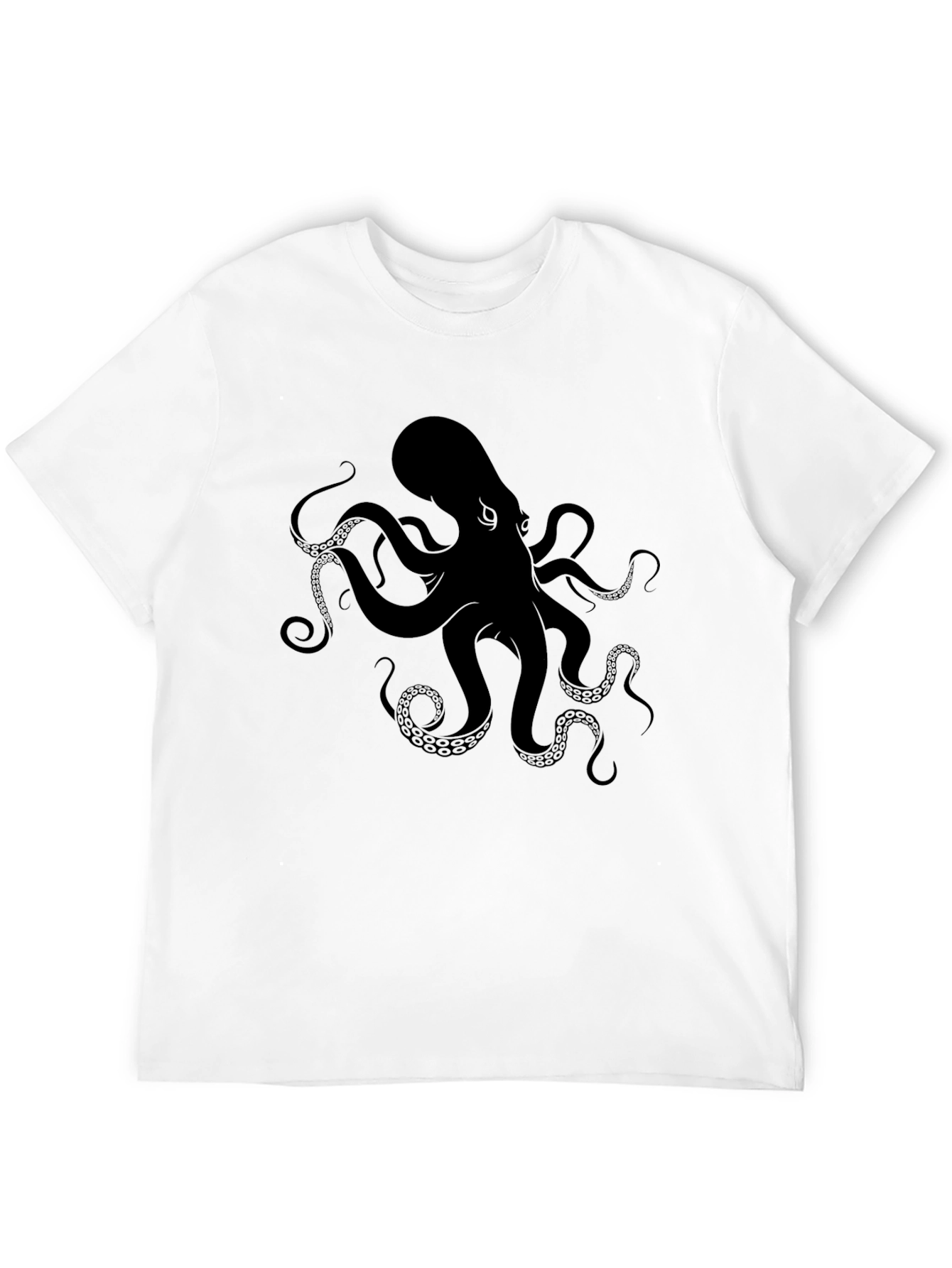 Mens Black Octopus Graphic Tee