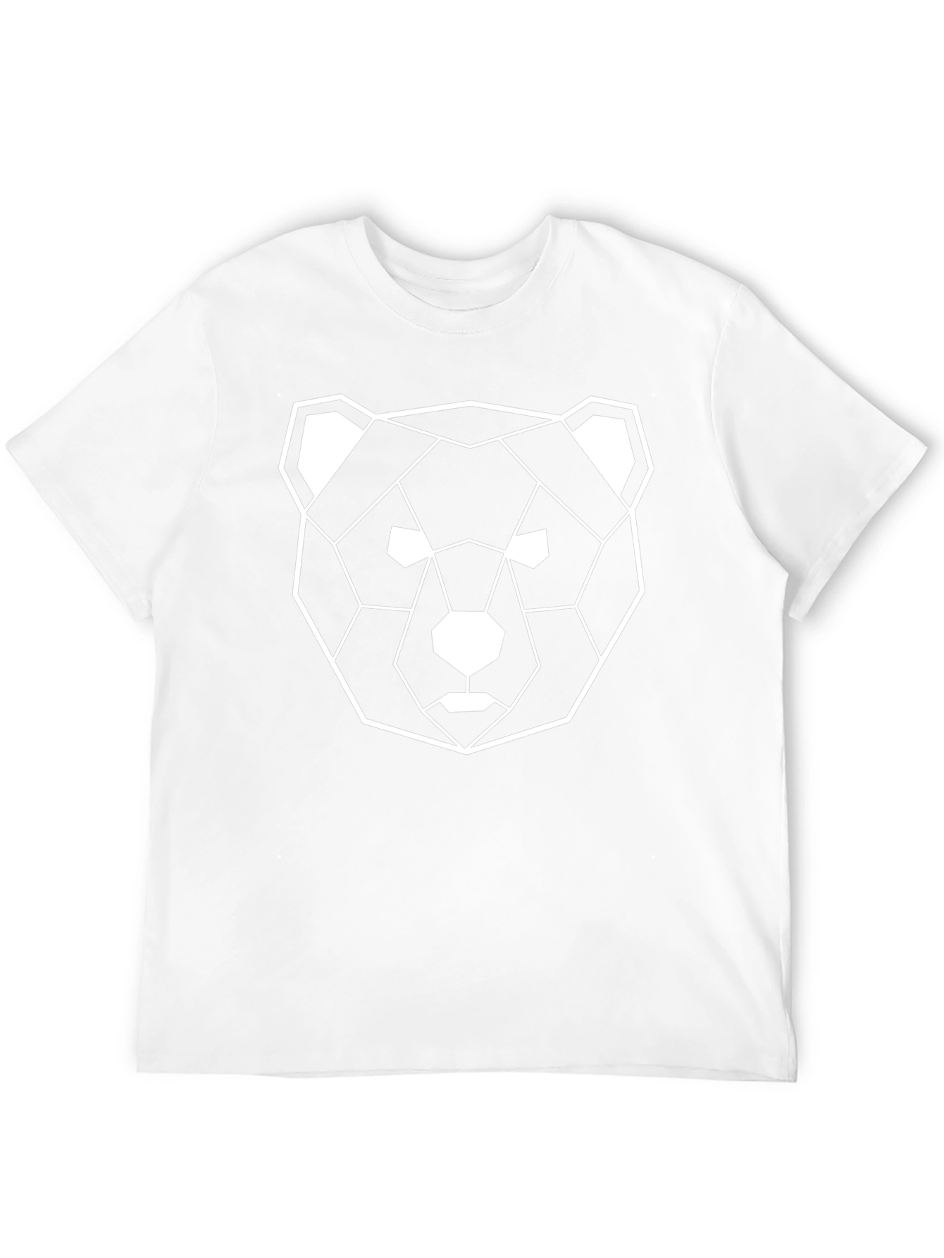 Geometric Bear Graphic Tee - Modern Black T-Shirt