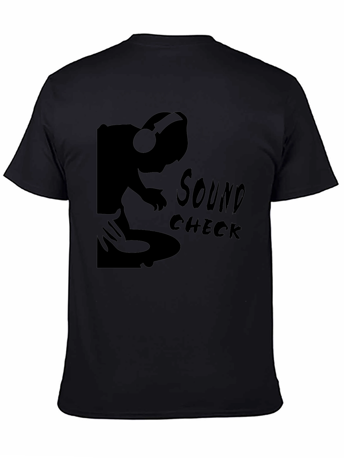 Sound Check DJ Graphic T-Shirt - Black