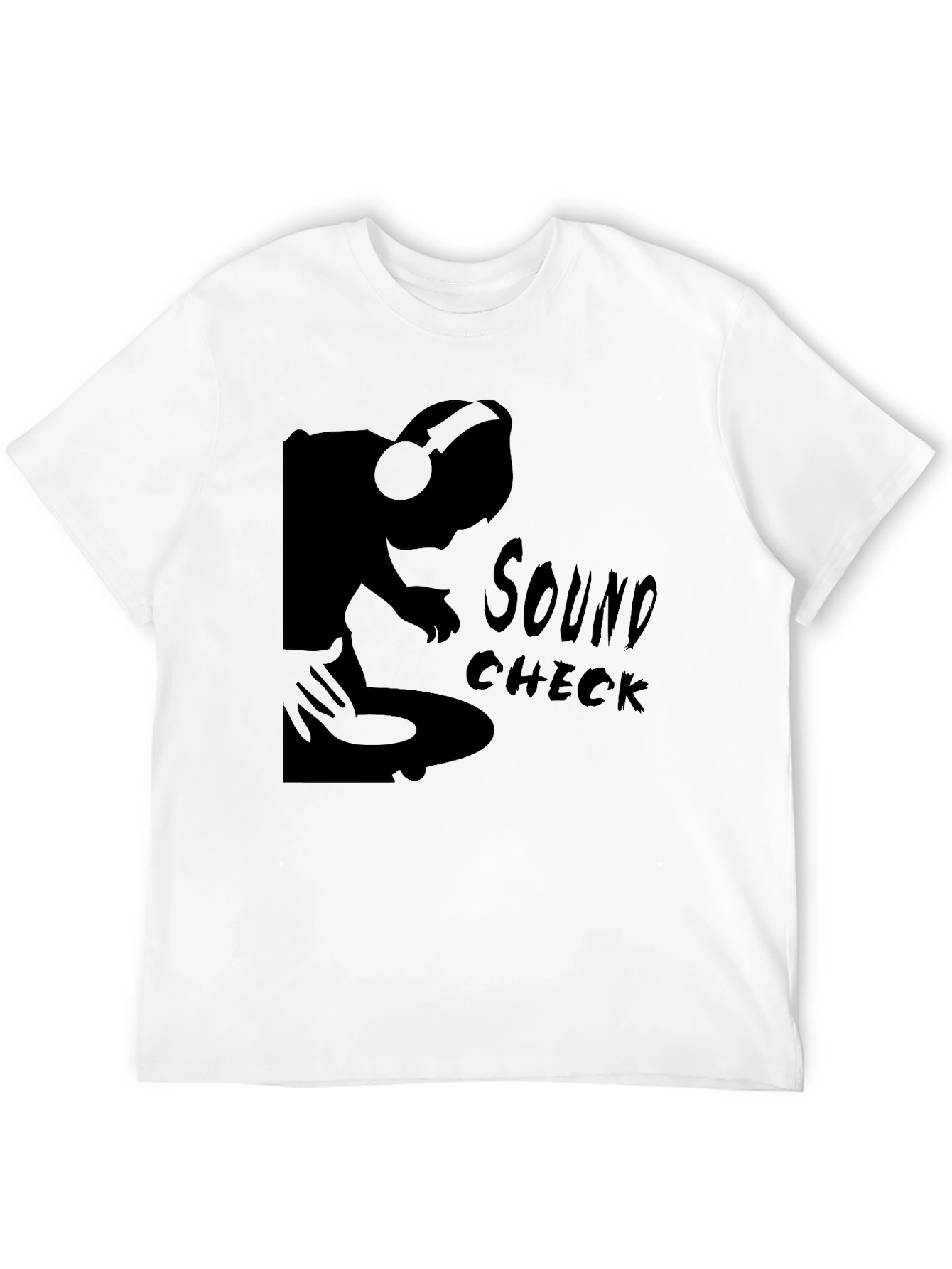 Sound Check DJ Graphic T-Shirt - Black
