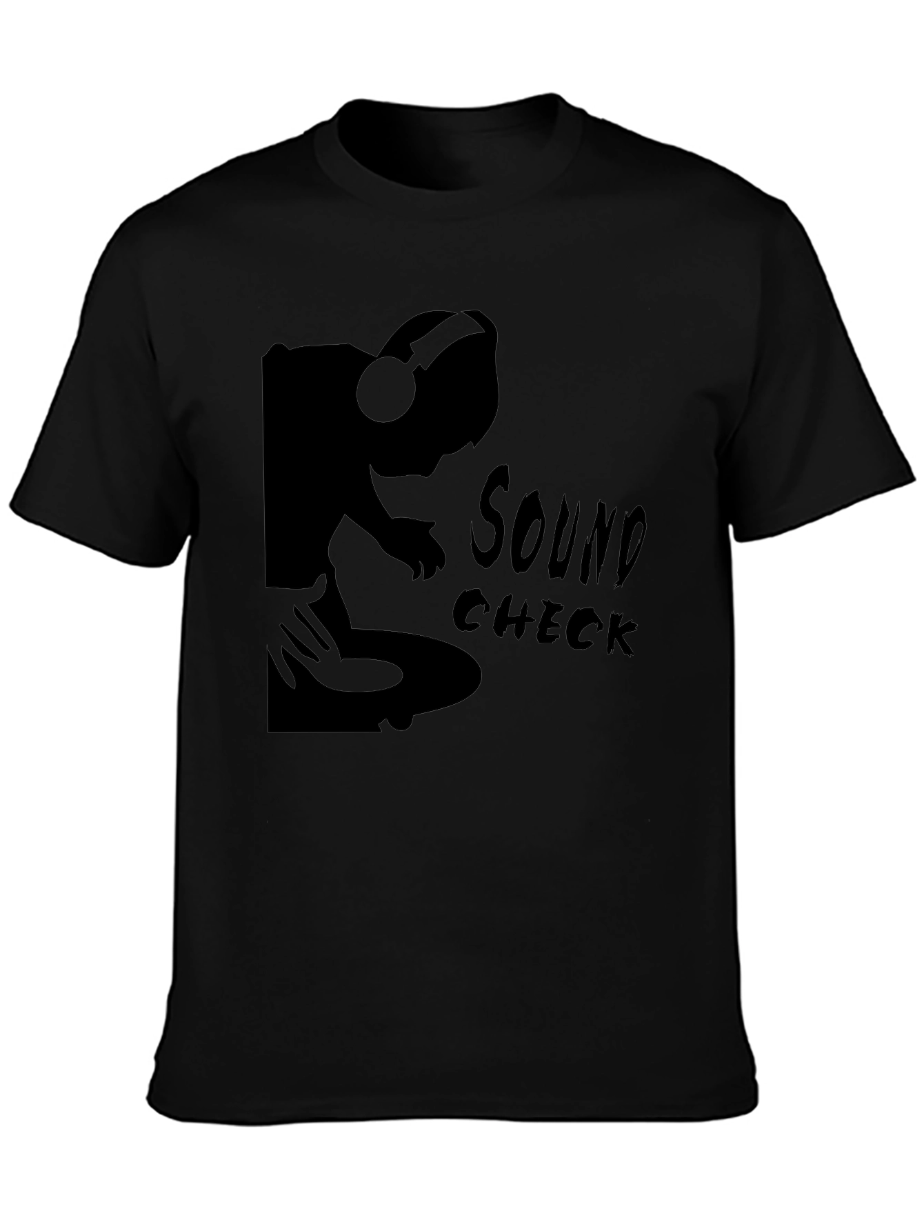 Sound Check DJ Graphic T-Shirt - Black