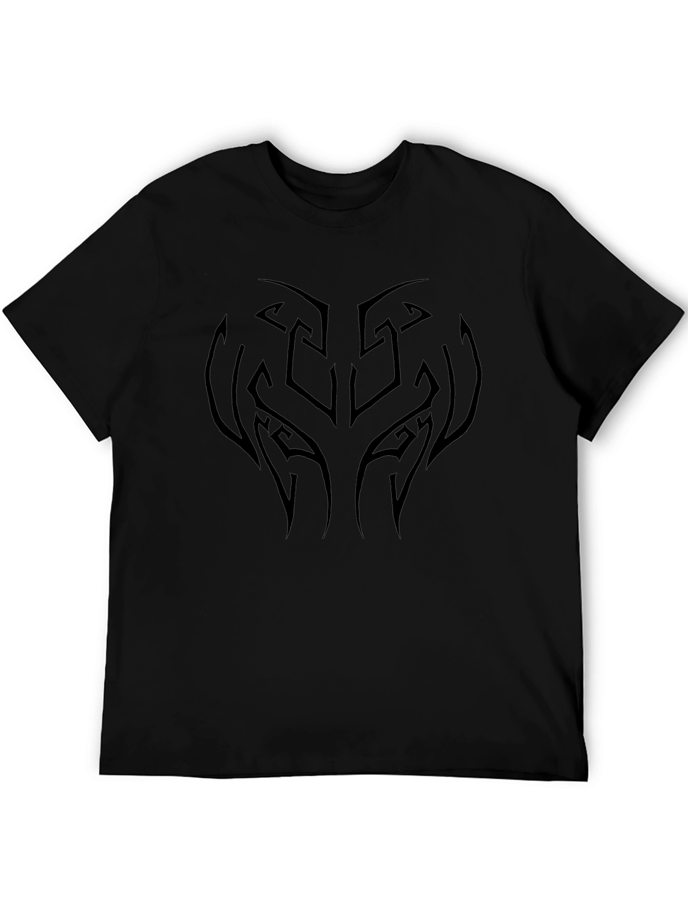 Tribal Design Black T-Shirt