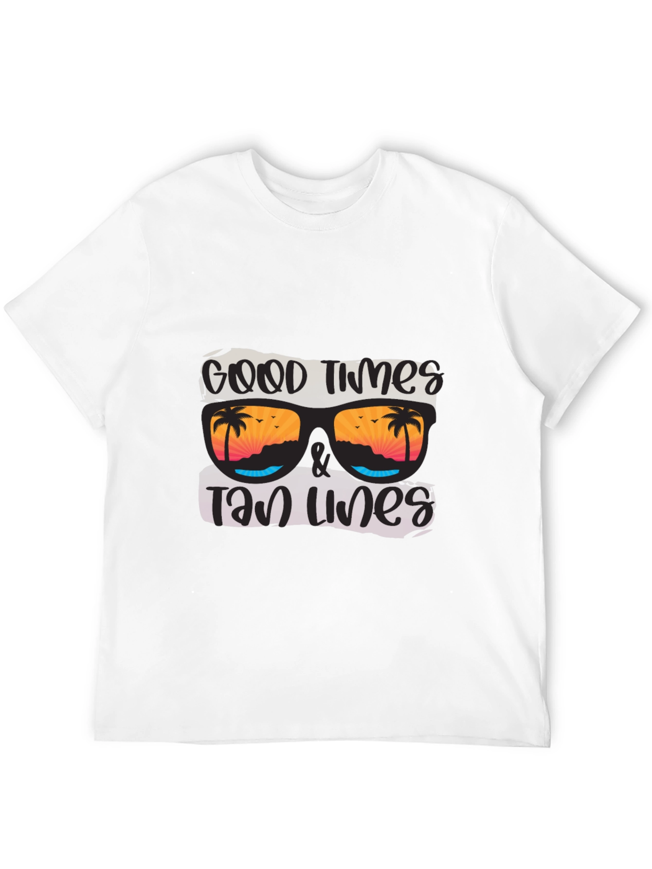 Good Times & Tan Lines Black Graphic Tee