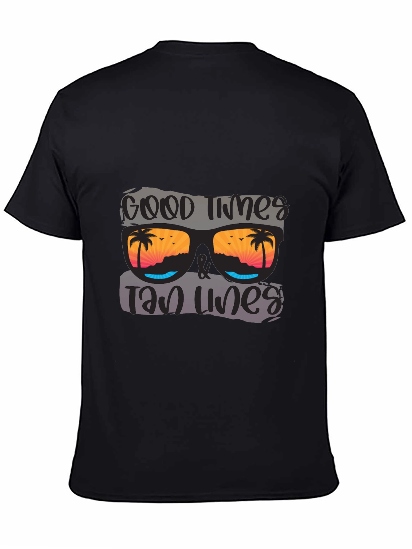 Good Times & Tan Lines Black Graphic Tee