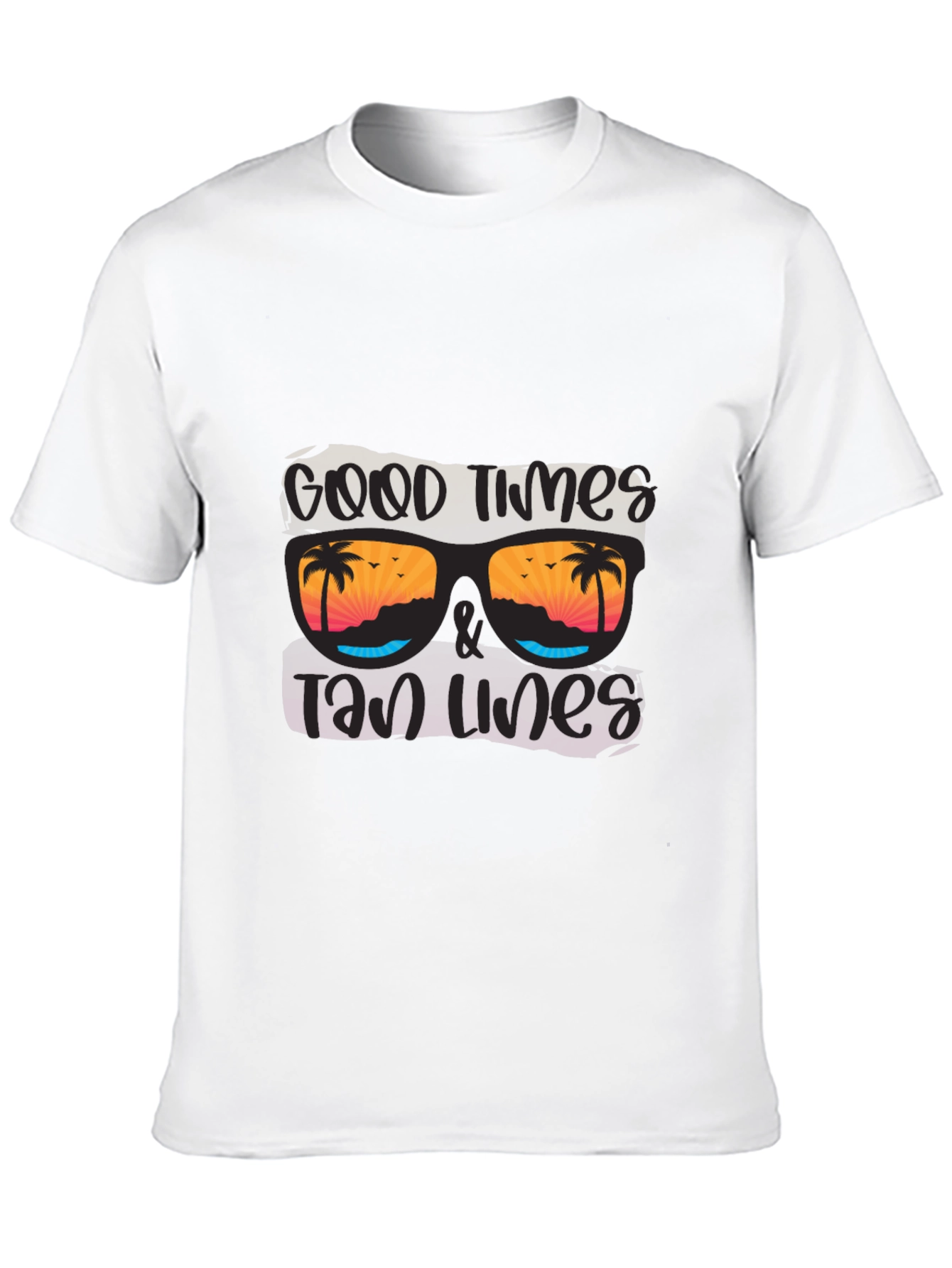 Good Times & Tan Lines Black Graphic Tee