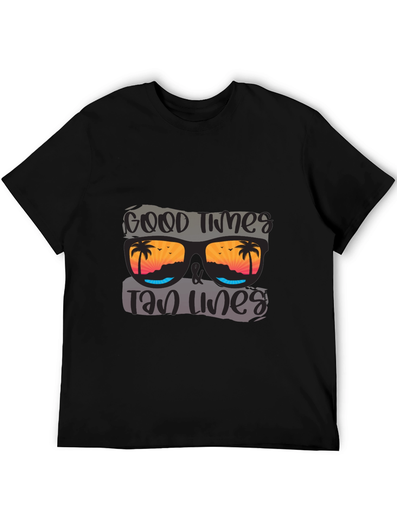Good Times & Tan Lines Black Graphic Tee