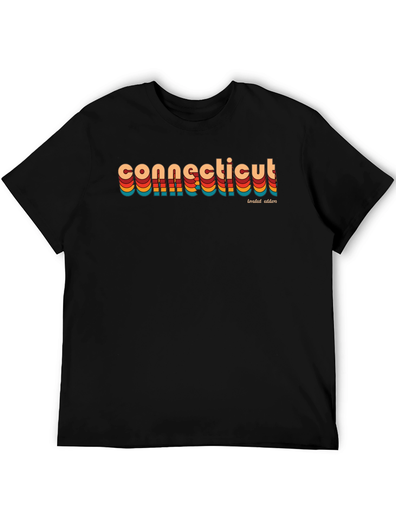 Connecticut Retro Limited Edition Black T-Shirt