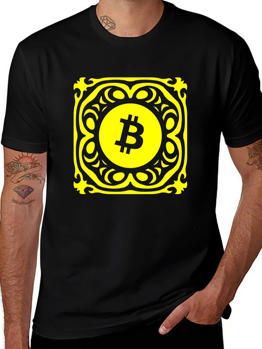 Bitcoin Graphic Tee - Black Cotton Blend