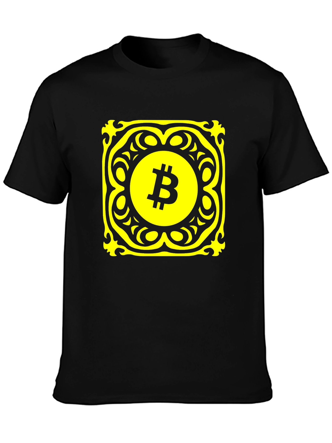 Bitcoin Graphic Tee - Black Cotton Blend